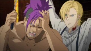 Banana Fish Episode 9 Ash saves Eiji from Shorter/Shorter's death scene