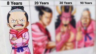 Drawing Momonosuke in 8, 20, 30, and 90 Years Old | One Piece