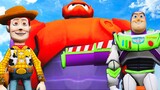 WOODY and BUZZ LIGHTYEAR vs BAYMAX - Toy Story & Big Hero 6