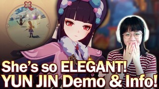 Liyue's THEATER GIRL! Reacting to YUN JIN Demo + Talent Info | Genshin Impact 2.4