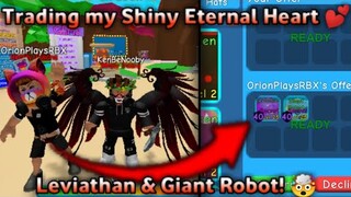 💕Trading Away my SHINY Eternal Heart *INTENSE* w/ OrionPlays in Bubblegum Simulator! (Roblox)