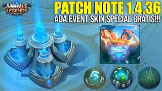 EVENT SKIN SPECIAL GRATIS! LING,FANNY NERF, WANWAN BUFF - PATCH NOTE 1.4.36 MOBILE LEGENDS