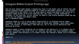 Grosgrain Ribbon Custom Printing Logo