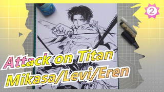[Attack on Titan] [Hand-paint] Levi Ackerman| Mikasa Ackerman| Eren Jaeger_B2