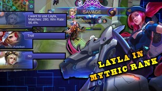 SAVAGE! Layla In Mythic Rank | Mobile Legends Bang Bang