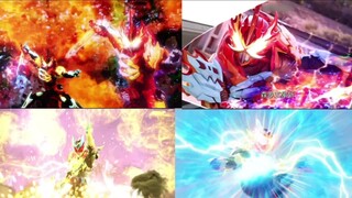 Comparison of the first battle between Holy Blade Elemental Dragon and Revice Wind and Thunder Form