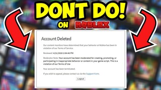 Top 10 Things You Should NEVER Do on ROBLOX