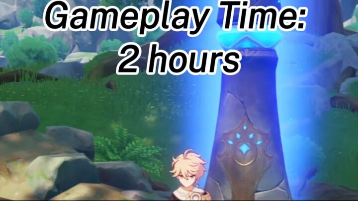 2 hours in Genshin impact. How many more hours to finish the game😎 #genshinimpact #shorts