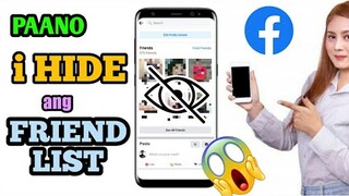 HOW TO HIDE FRIEND LIST ON FACEBOOK / HIDE FACEBOOK FRIEND LIST