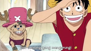 Luffy di makan burung hanya Chopper yg panik kru lain udah biasa liat kelakuan Luffy 😂