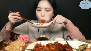 Gà cay nướng than, sủi cảo chiên, udon xào phần 3 #mukbang
