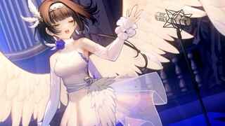 [4K/Dynamic Wallpaper] The angel in a pure white dress with wings spread out, singing her last song 