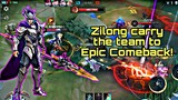Zilong carry the team to Epic Comeback 💥Zilong best build 💥Zilong top Philippines 💥Zilong top glo