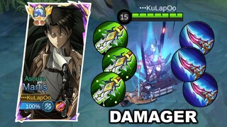 Martis " Levi " Damager 222% | Martis Best Build | Mobile Legends