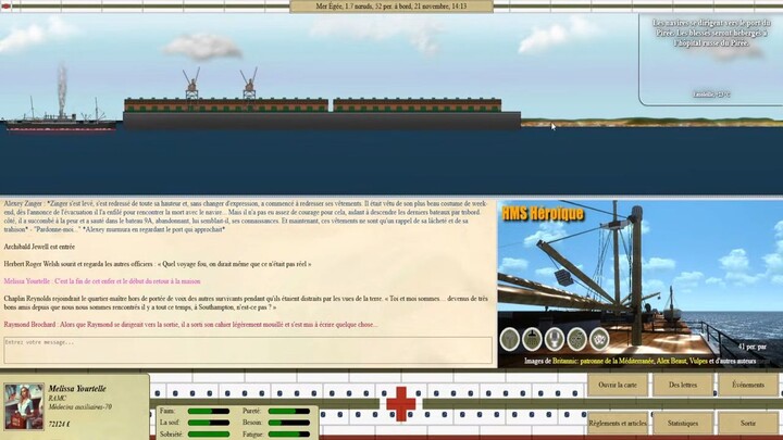 🔴 Britannic Voyage RPG 2024 ( Episode 15 ) - Le HMS Heroic Nous Emmène Aux Port Du Pirée