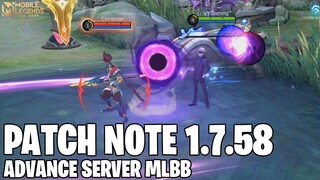 PATCH NOTE 1.7.58 MOBILE LEGENDS - TANGGAL RILIS SKIN & PERBAIKAN BUG