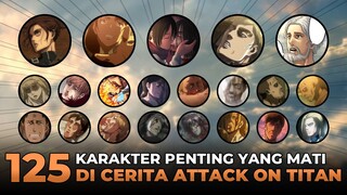 DAFTAR 125 KARAKTER PENTING YANG MATI DI ANIME ATTACK ON TITAN TERLENGKAP!!! - Alur Cerita