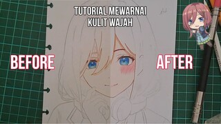 Tutorial Mewarnai Kulit Wajah Anime | Nakano Miku