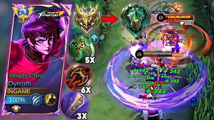 DYRROTH ATTACK SPEED LIFESTEAL TO BEAT STRONG HERO - PERFECT INSANE BUILD 89% EF