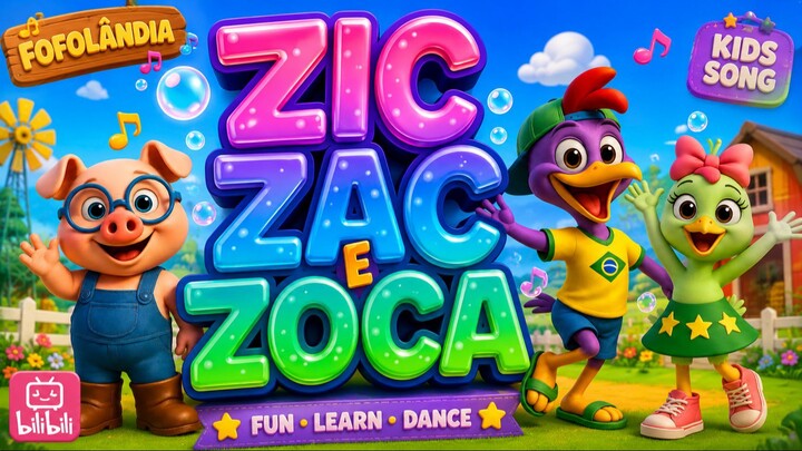 ZIC, ZAC & ZOCA 🐷🐔 | Fun Kids Song | ZIC、ZAC 和 ZOCA | 欢乐儿童歌曲
