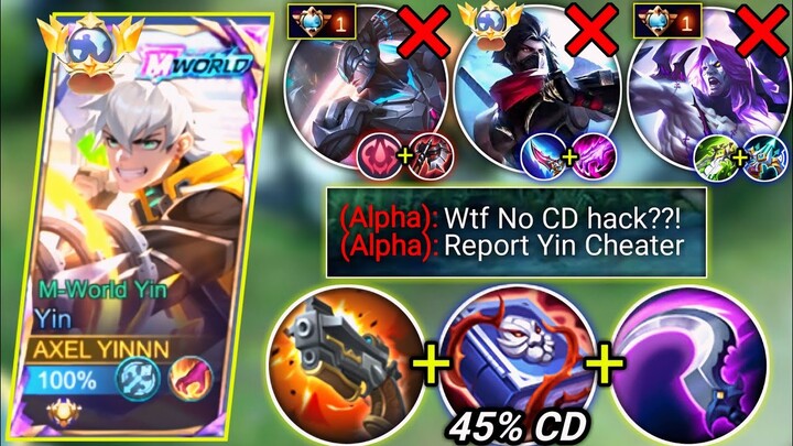 YIN UNLIMITED ULTIMATE GLITCH😱 | USE THIS ITEM TO GET 45% CD REDUCTION | TOP GLOBAL YIN | MLBB