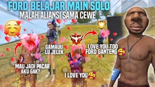 FORD GEMBEL BELAJAR BERMAIN SOLO RANKED?! MALAH KETEMU CEWE YG LAGI NGEPUSH?! - FREE FIRE INDONESIA