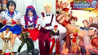 Cosplay Retas - Sakura y Ryu vs Athena y Kyo