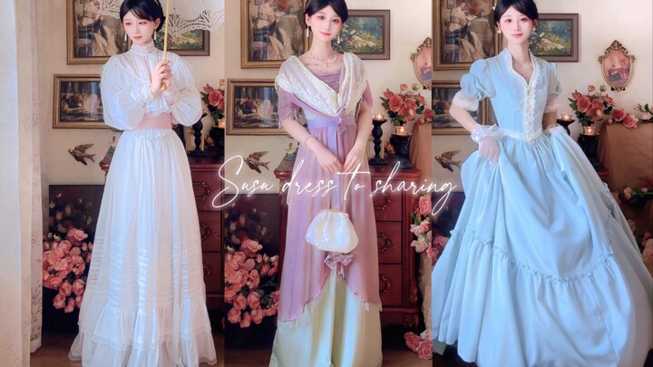 When the dresses from oil paintings come to life! This must be what a princess's dress looks like~ E