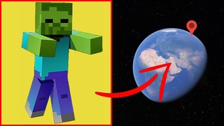 MOBS IN YOUR HOUSE In Real Life on Google Earth! Minecraft