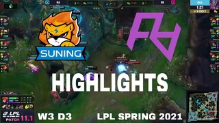 Highlight SN vs RA All Game LPL Mùa Xuân 2021 | LPL Spring 2021 | Suning vs Rare Atom