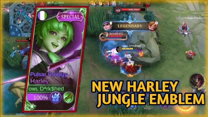 HARLEY NEW JUNGLE EMBLEM | INSANE DAMAGE | SOLO PLAY | MLBB