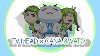 TV HEAD x CANA & VATO | Fanart maskot Bstation dan CanvasAthor