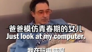 Dad imitates teenage daughter, netizens: freeing himself...