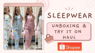 AFFORDABLE SHOPEE HAUL | HIGH QUALITY SLEEPWEAR HAUL 🛍 + try-on ( cotton )