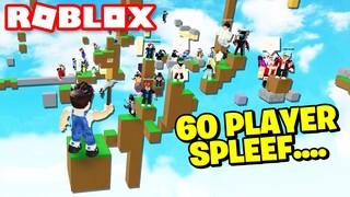 60 PLAYER SPLEEF GAME ON MY BASE! *Bad Idea....* Roblox Islands