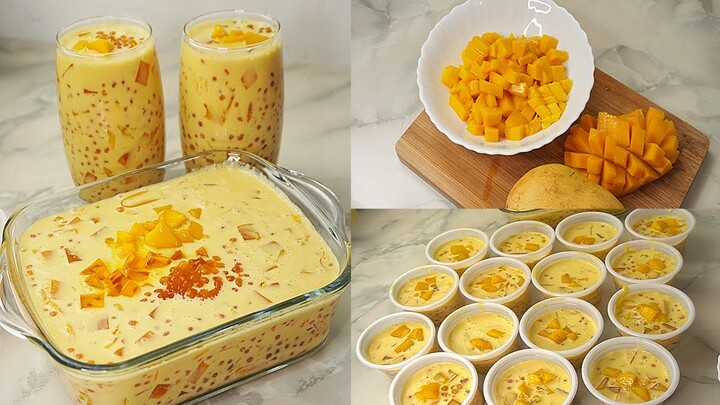 Mango Jelly Sago | How to make creamy Mango Tapioca Dessert | NEGOSYONG PATOK WITH COMPUTATION