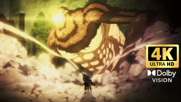 4K Dolby Vision 60 fps / Attack on Titan • The Beast Titan Lights Up for the Fourth Time (An Epic Sc