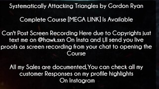 Systematically Attacking Triangles by Gordon Ryan Course download