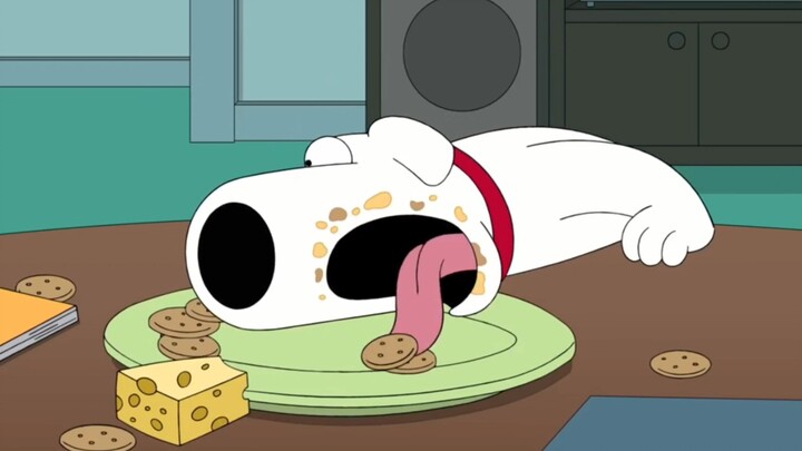 Brian is so cute when he eats secretly