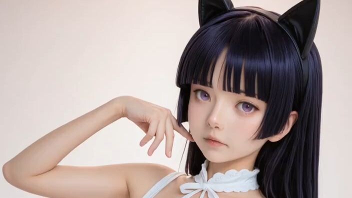 Сгенерированная кошкодевочка спрашивает - AI-generated catgirl asks (rus)