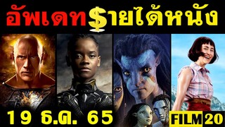 อัพเดทรายได้หนัง Avatar - Black Panther - Black Adam - บัวผันฟันยับ อื่นๆ ณ 19 ธ.ค. 65