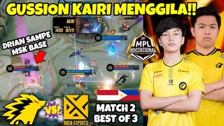 GUSION KAIRI MARAH BESAR!! DRIAN MID PHOVEUS SAMPE MASUK2 BASE GINI GILAK!! MATCH 2 ONIC VS BREN