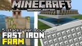 Minecraft Bedrock: How to Make an Efficient Iron Farm 1.15/1.16 (5 Stacks/Hour) MCPE,PC,Xbox,PS4
