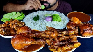 SPICY CHICKEN LEG PIECE, CHICKEN FEET, CHICKEN THIGH PIECE CURRY, CHICKEN LIVER & GIZZARD CURRY ASMR