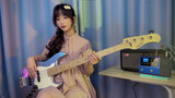 A girl covers "Disco Yes" with bass, can't say no to it