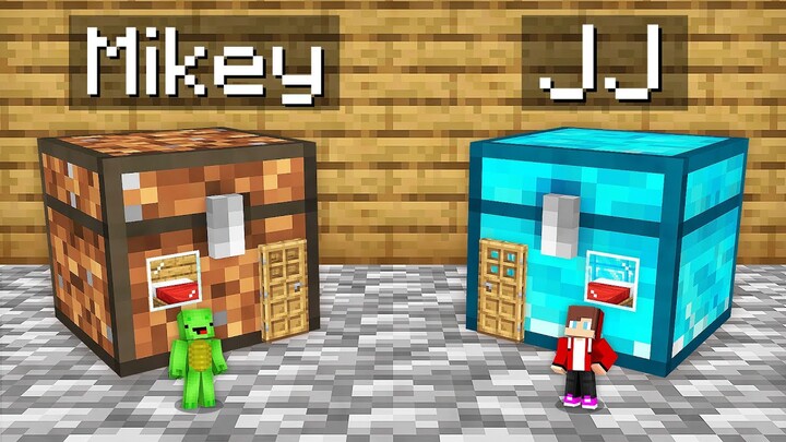Mikey Poor vs JJ Rich HOUSE INSIDE CHEST Survival Battle in Minecraft (Maizen)