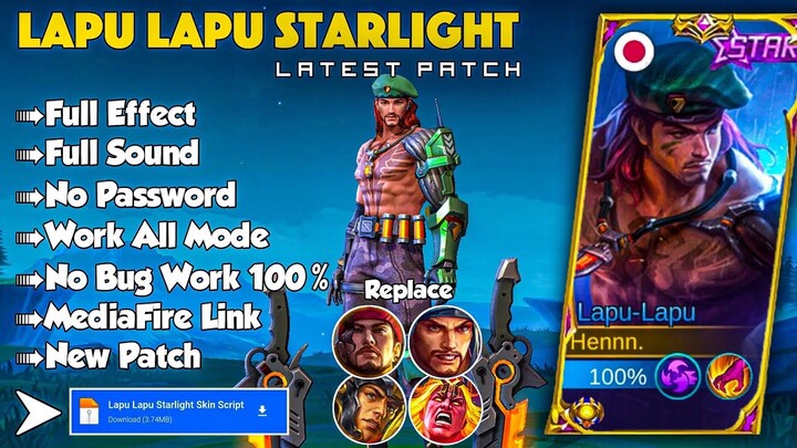 NEW Script Skin Lapu Lapu Starlight Special Force No Password | Full Effect & Sound | Latest Patch