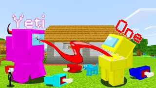 NẾU ĐỘI QUÂN AMONG US CÓ TRONG MINECRAFT * ONE VÀ NOOB YETI CHẾ TẠO THÀNH CÔNG AMONG US MINECRAFT