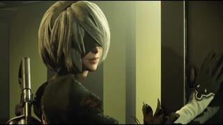 Shrek Hunts Down YoRHa 2B (Nier: Automata Outfit Mod) - Resident Evil 3 Remake