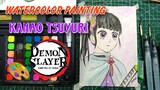 Cara melukis Karakter Kanao Tsuyuri Demon Slayer